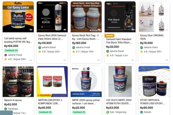harga epoxy lantai nippon paint