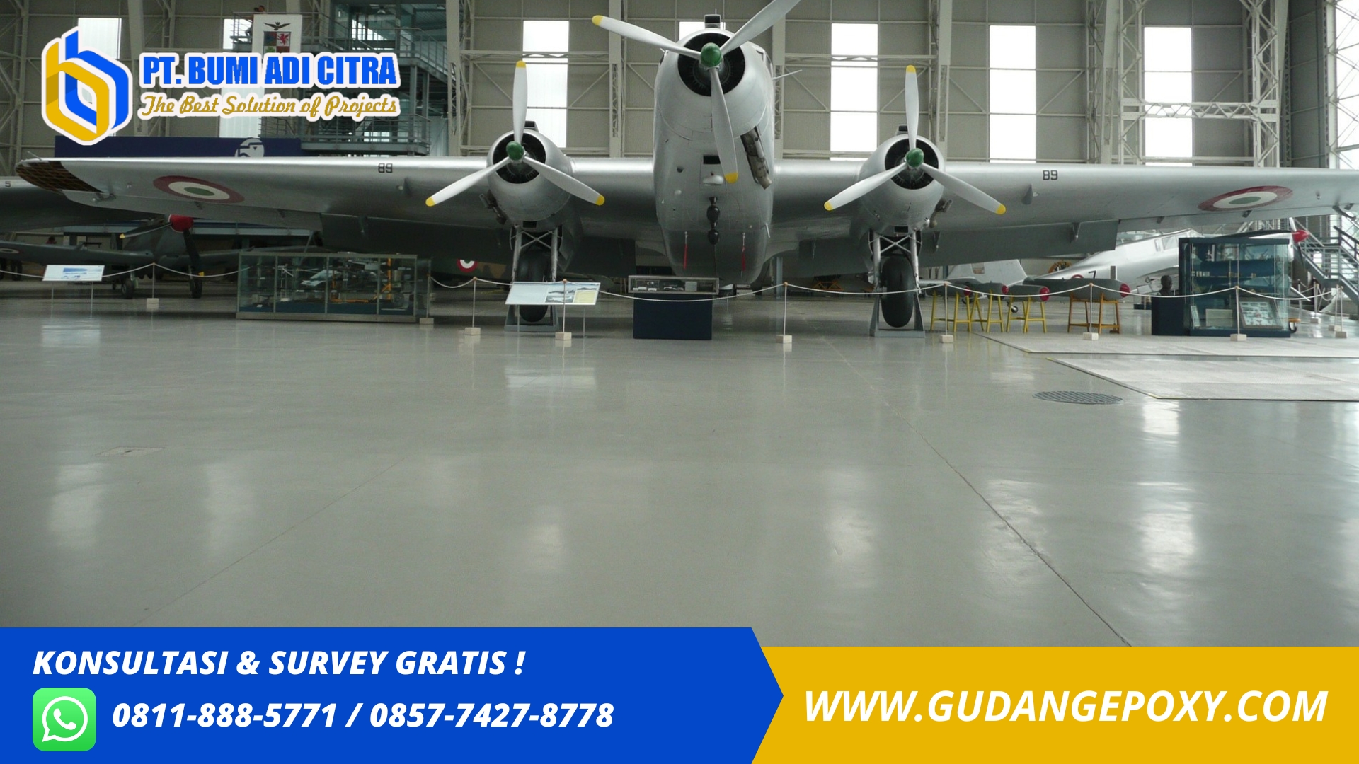 Jasa Epoxy Lantai Hanggar Pesawat